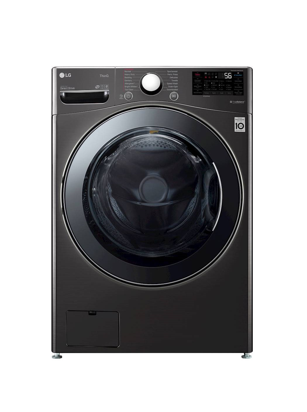 LG 27 in. 4.5 cu. ft. Black Steel Ultra Large Capacity Electric All-in Large Capacity All In One Washer Dryer